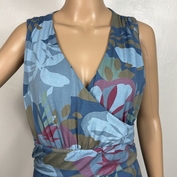 FRESH PRODUCE Deep Dive Blue Fresh Blossoms Lily Fit And Flare Dress Size M - Picture 4 of 11